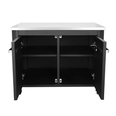 Outdoor Kitchen 90 Two Door for BBQ | Modular | Cozze with the doors open