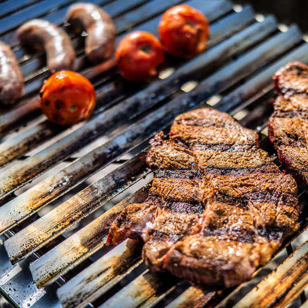 Parrilla BBQ Grill | Argentine | Asado Square with food cooking