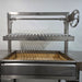 Parrilla Argentine BBQ with Firebricks | 100% 304 Stainless | South American Style Cooking showing a close up with the grill all the way up