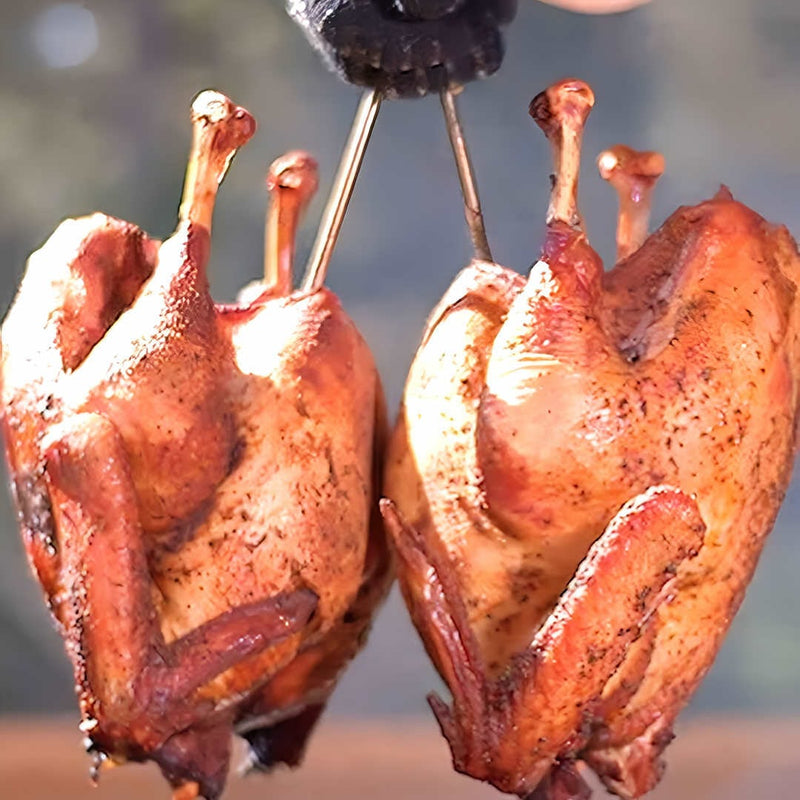 Pit Barrel Cooker Poultry Hanger 2 x cooked turkeys