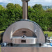 Wood Fired Pizza Oven | Alfa Classico 4 Pizze front view on table outside