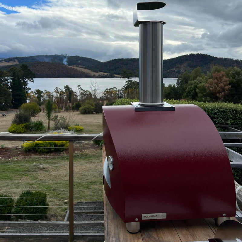 Pizza Oven | Alfa Nano | Wood or Gas side view with water in background