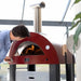 Hybrid Pizza Oven | Moderno 2 Pizze front right view with fire inside