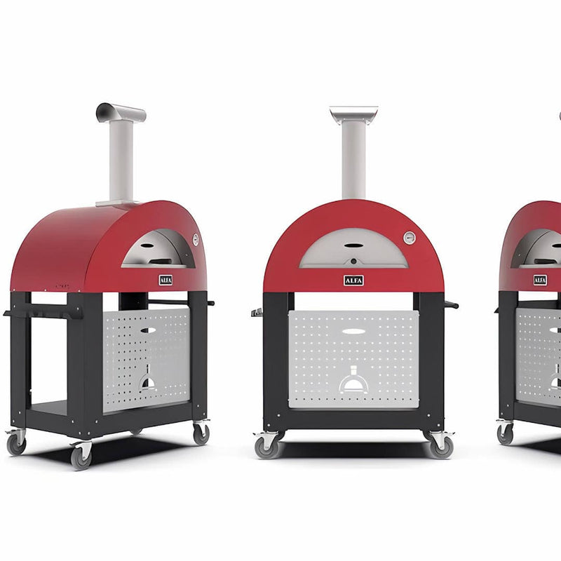 Hybrid Pizza Oven | Moderno 2 Pizze front view with oven on trolley