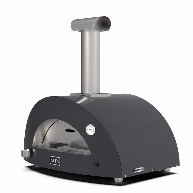 Pizza Oven | Alfa Moderno 3 Pizze Hybrid front right view grey model