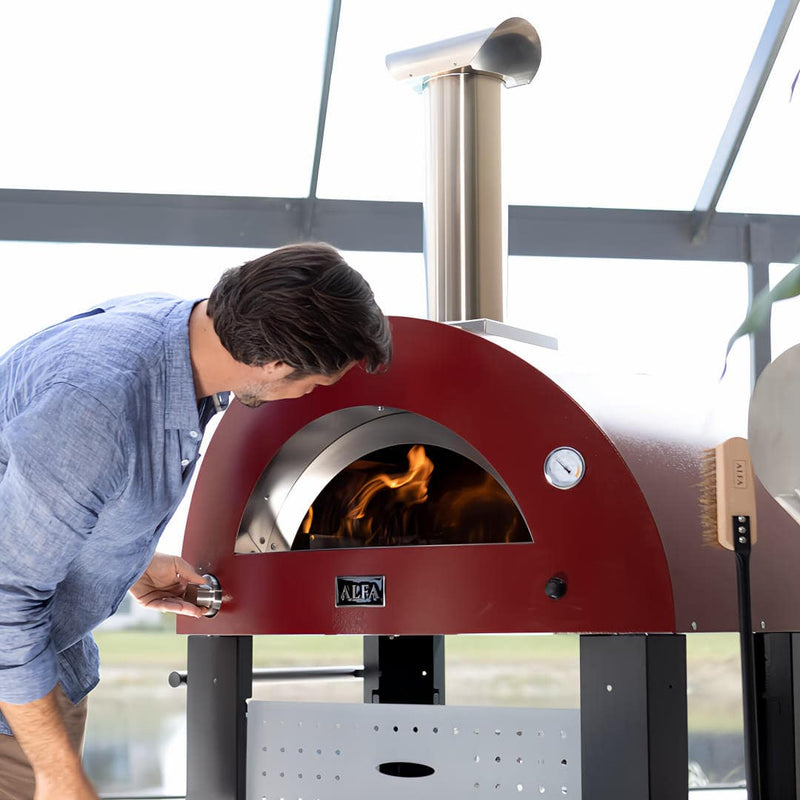 Pizza Oven | Alfa Moderno 3 Pizze Hybrid man lighting oven