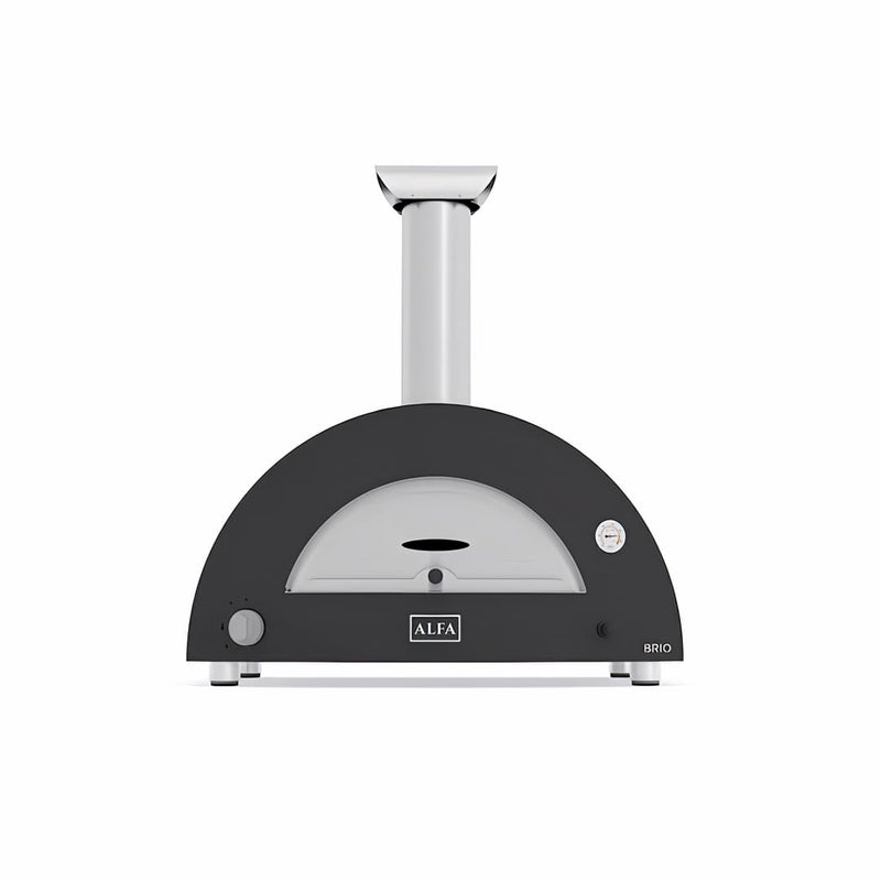Pizza Oven | Alfa Brio Hybrid | Gas & Electric Front view of black model on white background