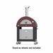 Pizza Oven | Alfa Brio Hybrid | Gas & Electric full view of red model on stand with wheels