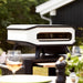 Electric Pizza Oven | Cozze White 13 Inch close up view of pizza oven in outdoor area on table