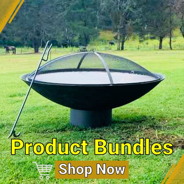 a large cauldron with lid, ember screen and stoker representing our product bundles collection page