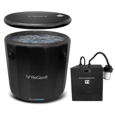 PolarBarrel Ice Bath & Cold‑Plunge | Tub, T1 Chiller, or T2 Chiller Bundle showing the T1 chiller model
