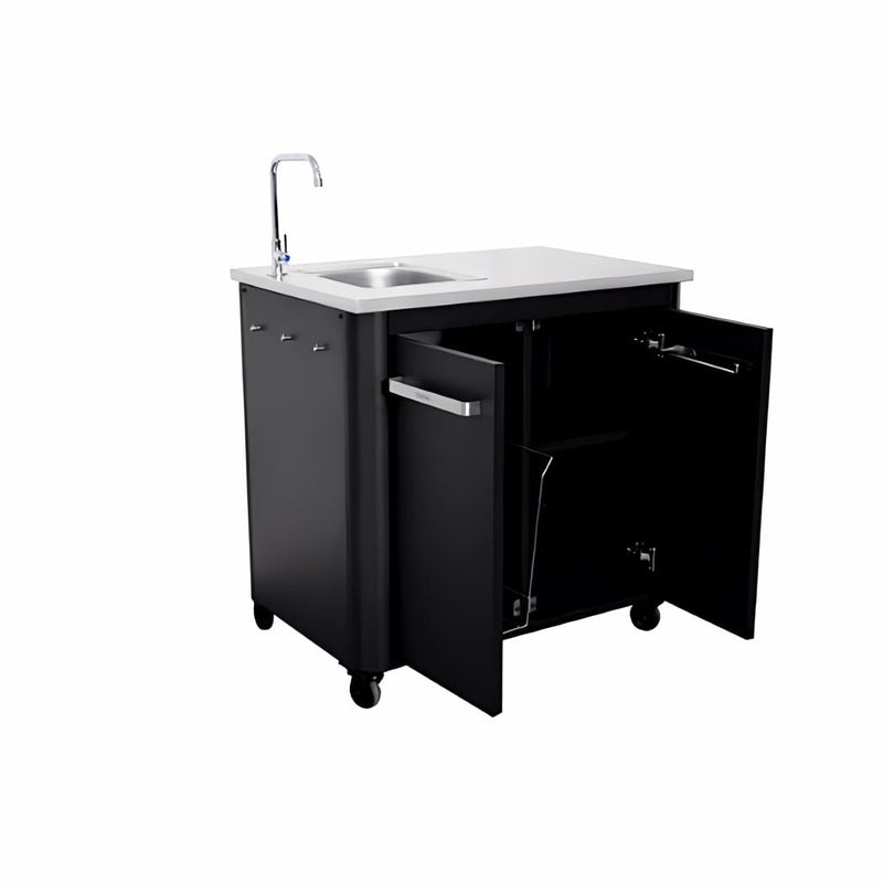 900mm Outdoor Cabinet With Sink doors open