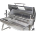 1200 mm Spit Rotisserie Roaster for Hire | Hooded close up of motor and accessories