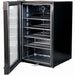 Schmick 70 L “Bolt‑Style” Black Bar Fridge – Industrial Design, Double‑Glazed - HUS-SC70-B-X left hinge with door open