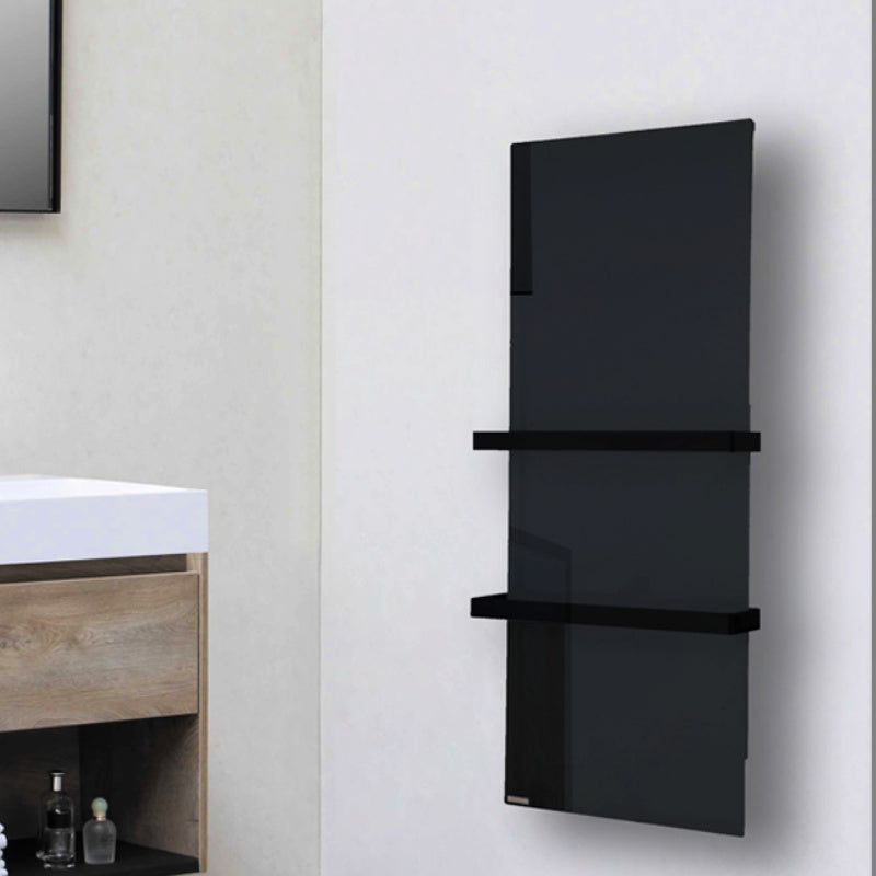 Infrared Heater | Electric | Herschel XLS Towel Rack black on wall