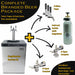 KegMaster series XL tripple tap complete branded beer package showing the fridge,  3 taps, CO2 bottle, A & D type couplers