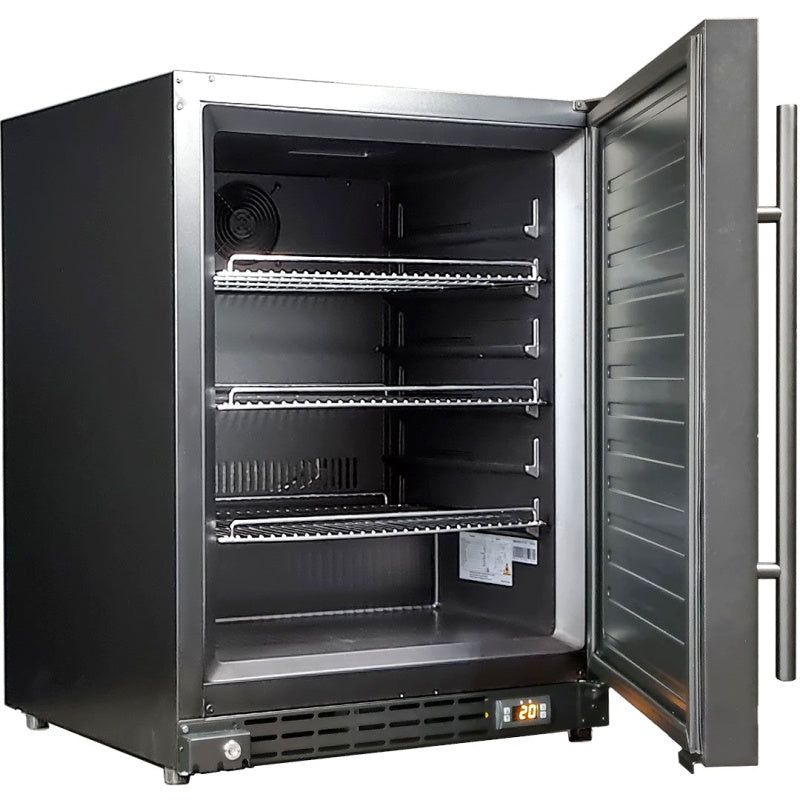 Single Door Freezer | Schmick BD113 front view with door open and empty 