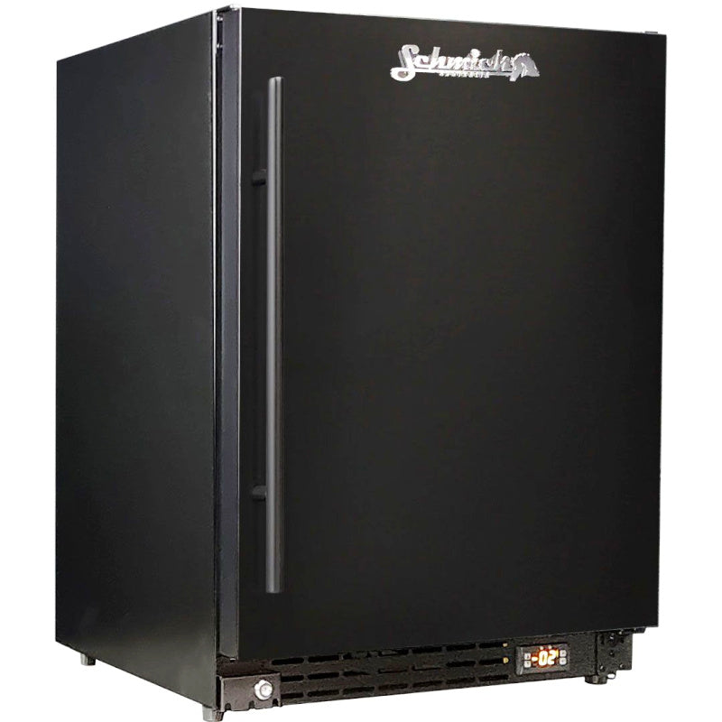 Single Door Freezer | Schmick BD113 front view with door closed (black model)