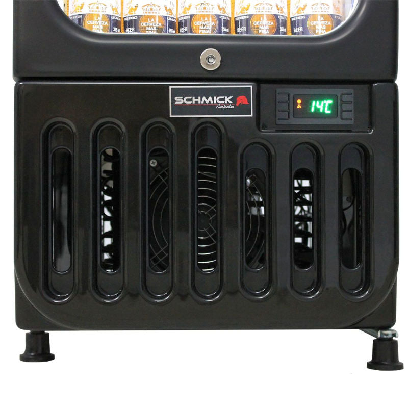 Bar Fridge | 135 Litre Upright close up view of fan and condenser