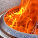 Smokeless Fire Pit | close up view of roaring fire inside