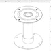 Under Bench Telescopic Font Adaptor view of schematic drawing