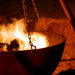 Tripod Fire Pit close up view of chain and hooks
