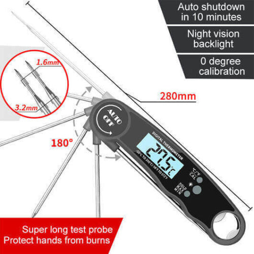 Waterproof Digital Thermometer | showing the swivel action 