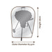 Kettle BBQ Cover – Durable Protection for 57 cm Webber Style Charcoal BBQs showing the dimensions