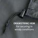 Kettle BBQ Cover – Durable Protection for 57 cm Webber Style Charcoal BBQs showing the drawsting