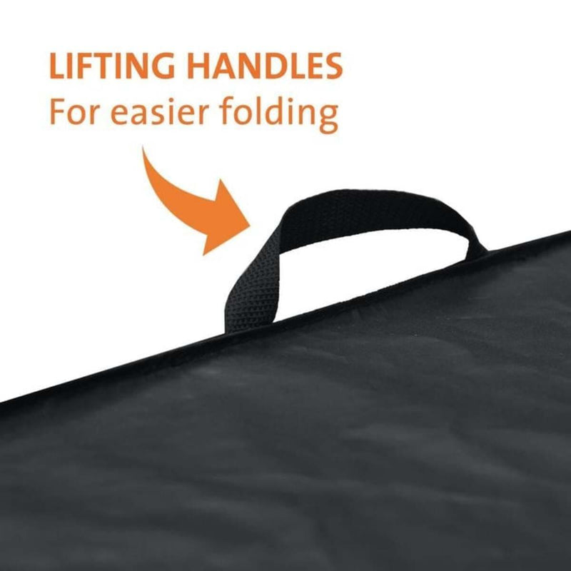 Kettle BBQ Cover – Durable Protection for 57 cm Webber Style Charcoal BBQs showing the handle