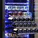 Wine Fridge | 405 Litre Upright close up view of pull out ball bearing shelves