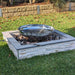Outdoor Fire Pit Bundle | Cauldron Hearth with Grill | Stainless Steel deep bowl  in backyard on grass