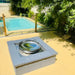Outdoor Fire Pit Bundle | Cauldron Hearth with Grill | Stainless Steel deep bowl  built in with pool