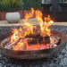 Outdoor Fire Pit Bundle | Cauldron Hearth with Grill | Stainless Steel deep bowl with fire burning