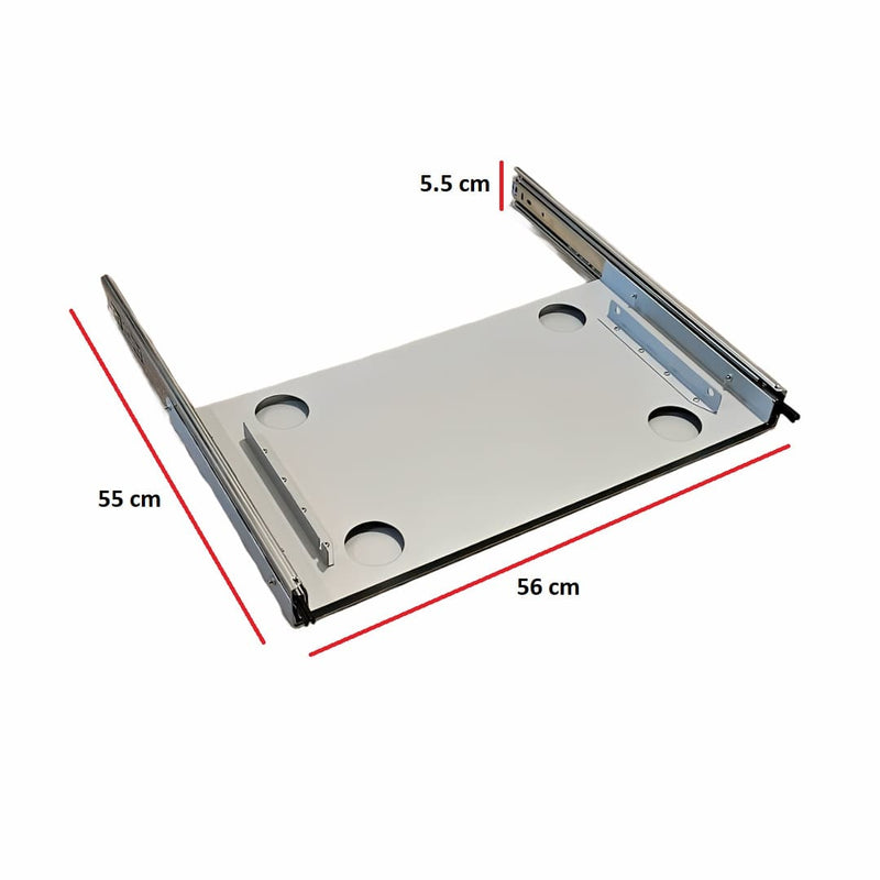 Sizzler BBQ Slides for Caravan's & RV's | Swivel or Straight showing the sizzler deluxe straight side dimensions in compact form