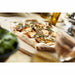 Pizza Oven Premium Rotate Electric 13″ & 17″ — Rotating Stone showing a freshly cookewd pizza