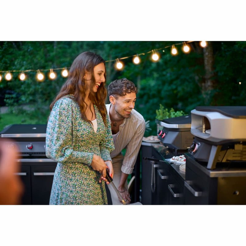 Outdoor Kitchen 60 for Pizza Ovens  – 110 cm Height | Modular | Cozze with people using it