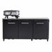 1800 mm Three Door Outdoor Kitchen | Modular | Cozze with pizza oven on top and doors closed