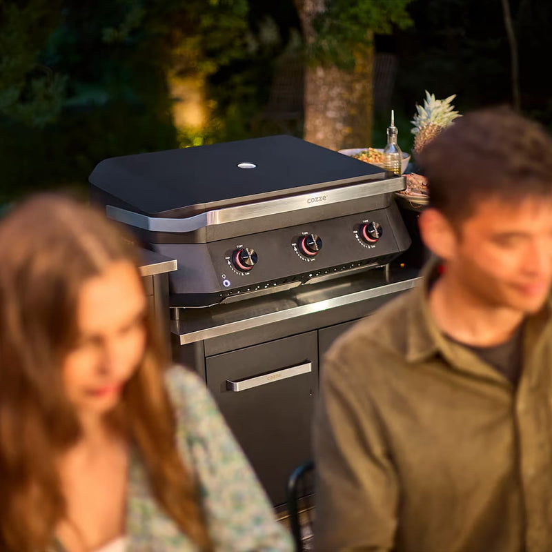 Outdoor Kitchen 90 Two Door for BBQ | Modular | Cozze in outdoor use with bbq on top