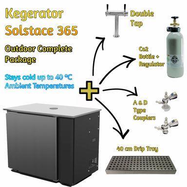 solstace 365 complete outdoor keg package by outdoor livign australia with double tap