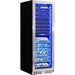 Wine Fridge | 405 Litre Upright | Single & Dual Zone showing the dual zone in stainless steel door
