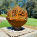 Outdoor Globe Fire Pits | World | ANZAC | Death Star | Leaf showing the leaf in yard
