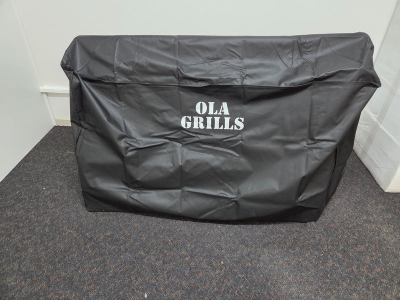 Built-In Parrilla Argentine BBQ Topper | 100% 304 Stainless | V-Grate Model showing the optional fitted cover