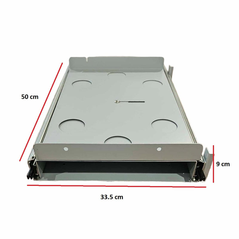 Sizzler BBQ Slides for Caravan's & RV's | Swivel or Straight showing the sizzler deluxe swivel slide compact dimensions