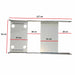 Sizzler BBQ Slides for Caravan's & RV's | Swivel or Straight showing the siz max straight slide extended dimensions