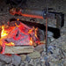 Auspit Gold: Portable Spit Rotisserie Package over open fire
