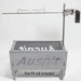 Products Auspit Portable Compact Camping Spit Rotisserie connected to a fire pit