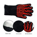 Full view of glove showing elastic nylon, heat resistant material and anti slip silicone