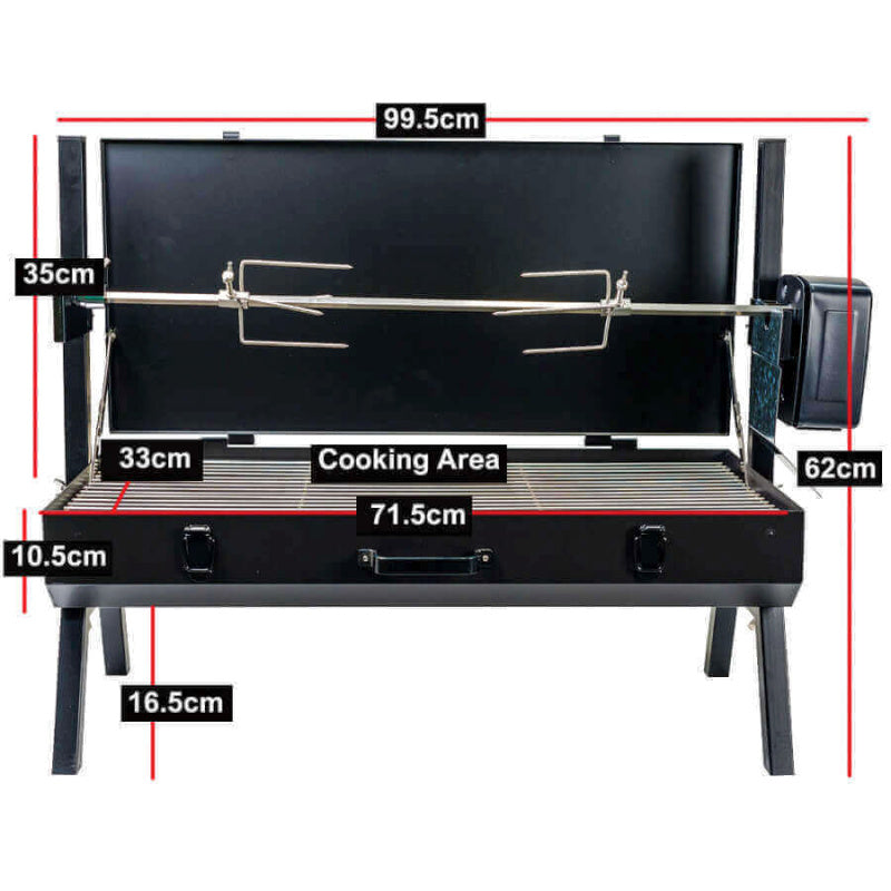 Portable shop spit roaster