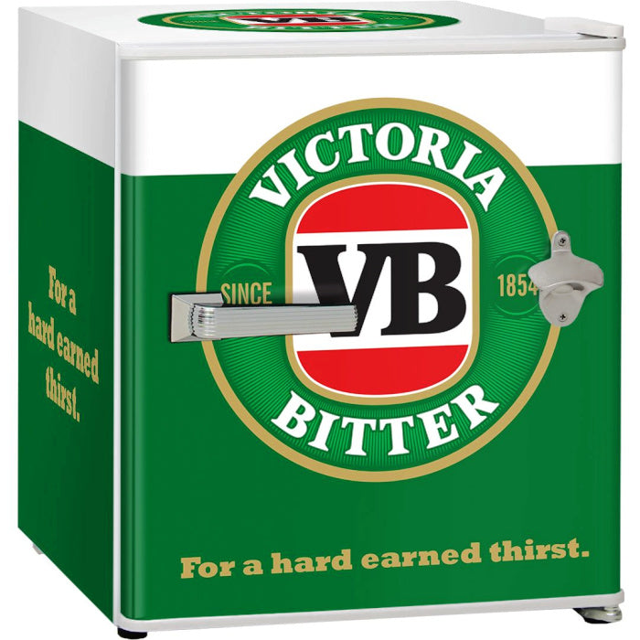 Bar Fridge | 46 Litre Beer VB retro branded front full view on white background